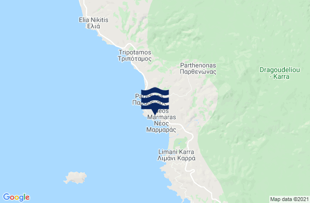 Neos Marmaras, Greece tide times map