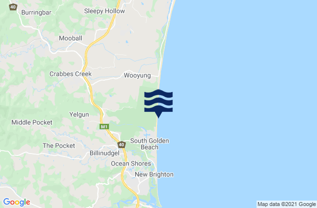 New Brighton Beach, Australia tide times map