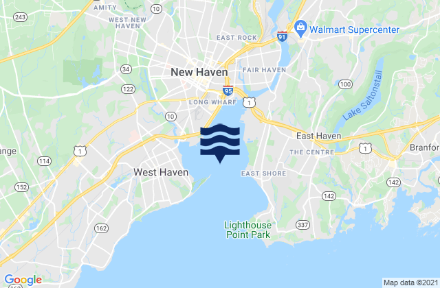 New Haven Harbor, United States tide chart map