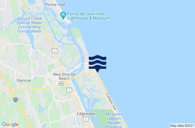 New Smyrna Beach, United States tide chart map