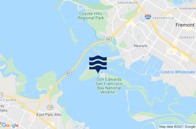Newark Slough, United States tide chart map