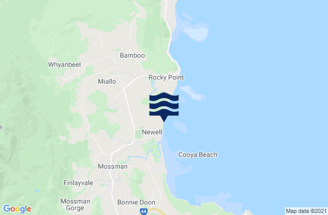 Newell Beach, Australia tide times map
