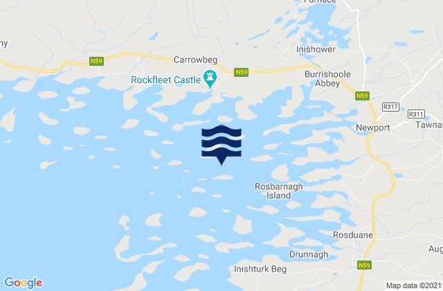 Newport Bay, Ireland tide times map