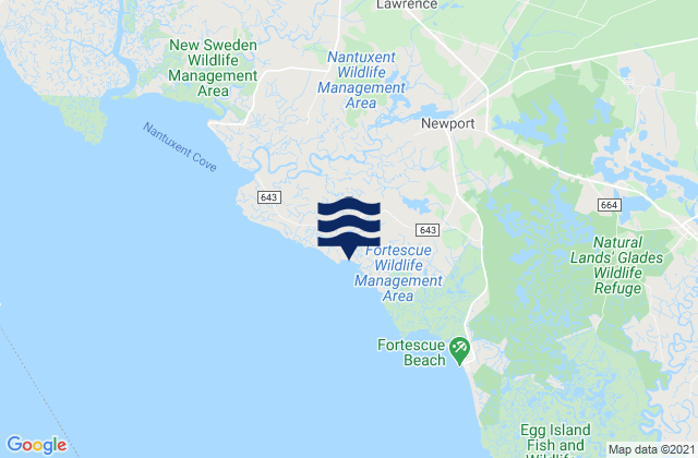 Newport Landing Nantuxent Creek, United States tide chart map