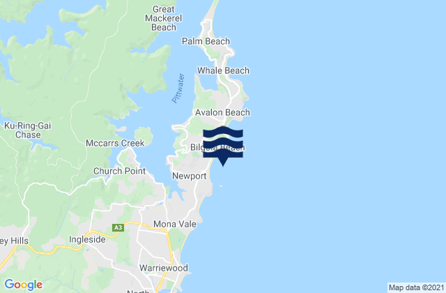 Newport Reef, Australia tide times map