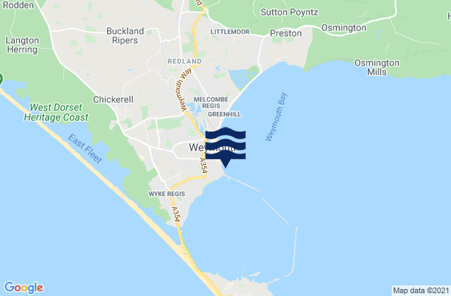 Newtons Cove Beach, United Kingdom tide times map