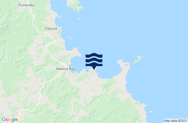 Ngahau Bay, New Zealand tide times map