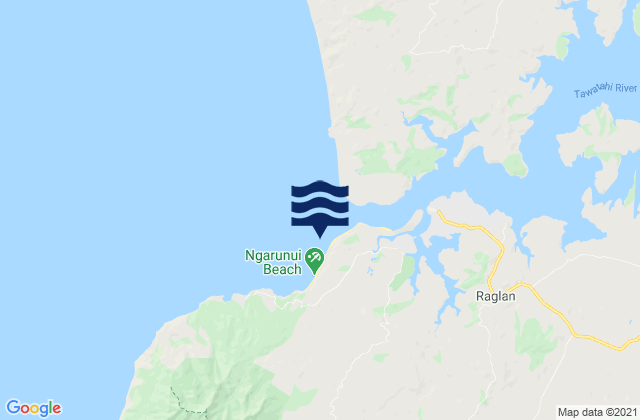 Ngarunui Beach, New Zealand tide times map