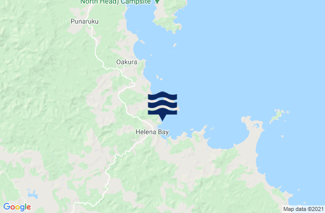 Ngawai Bay, New Zealand tide times map