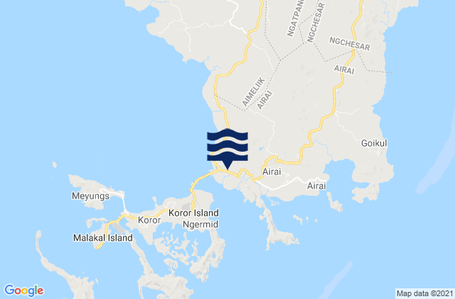 Ngetkib, Palau tide times map