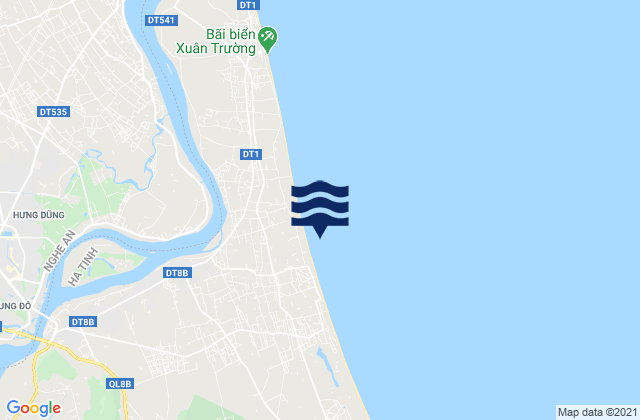 Nghi Xuan, Vietnam tide times map