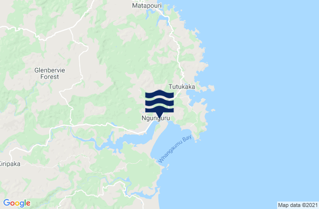 Ngunguru, New Zealand tide times map