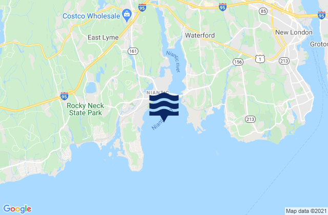 Niantic Bay, United States tide chart map