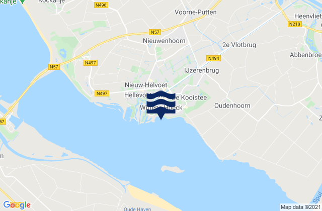 Nieuwenhoorn, Netherlands tide times map