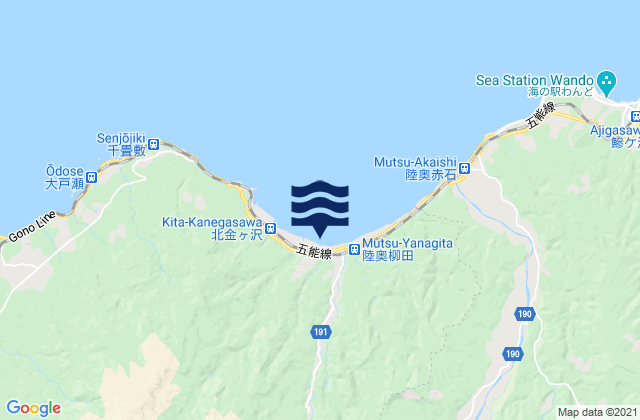 Nishitsugaru-gun, Japan tide times map