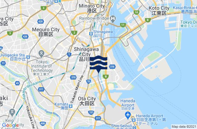 Nisi (Io Sima), Japan tide times map