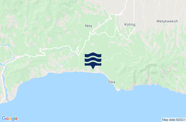 Nita, Indonesia tide times map