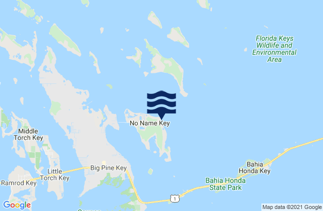 No Name Key (East Side Bahia Honda Channel), United States tide chart map