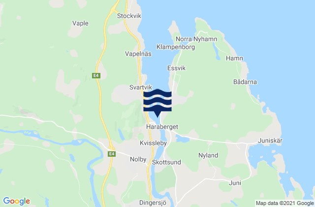 Nolby, Sweden tide times map