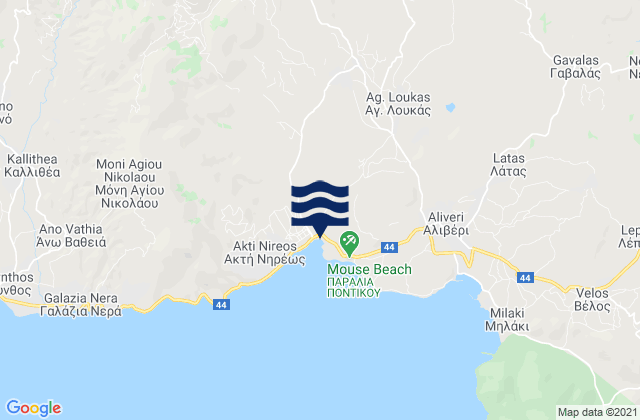 Nomos Evvoias, Greece tide times map