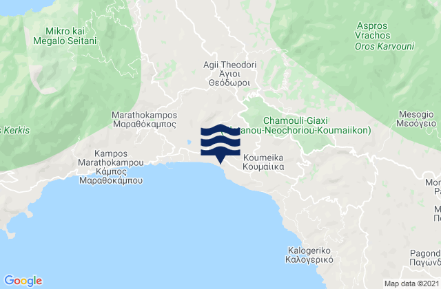 Nomos Samou, Greece tide times map