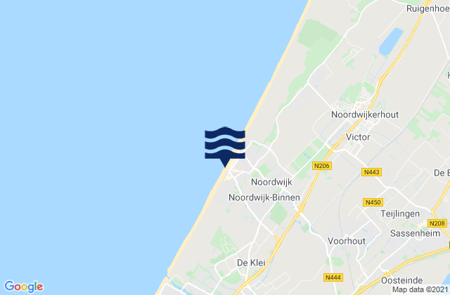 Noordwijk-Binnen, Netherlands tide times map