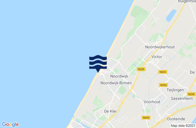 Noordwijk aan Zee, Netherlands tide times map