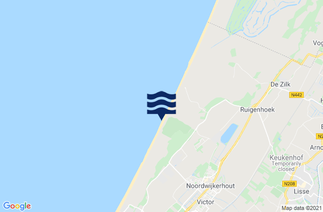 Noordwijkerhout, Netherlands tide times map