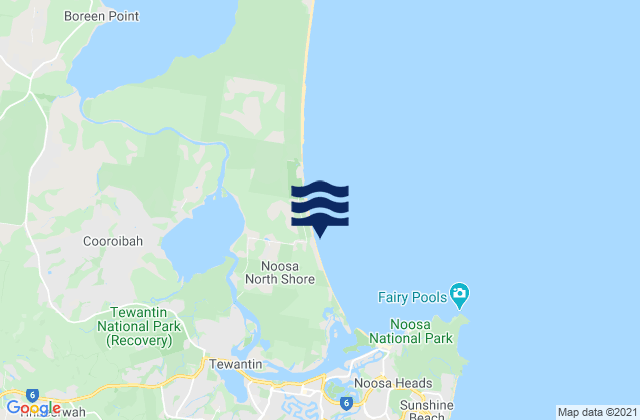 Noosa - First Point, Australia tide times map