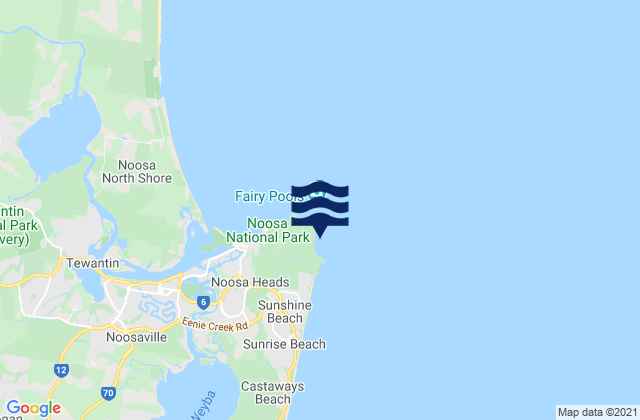 Noosa Head, Australia tide times map