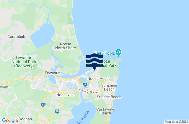 Noosa Heads, Australia tide times map