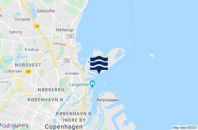 Nordhavnen, Denmark tide times map