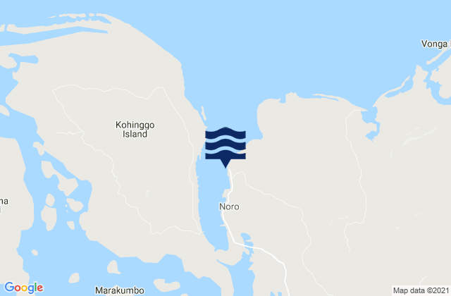 Noro, Solomon Islands tide times map