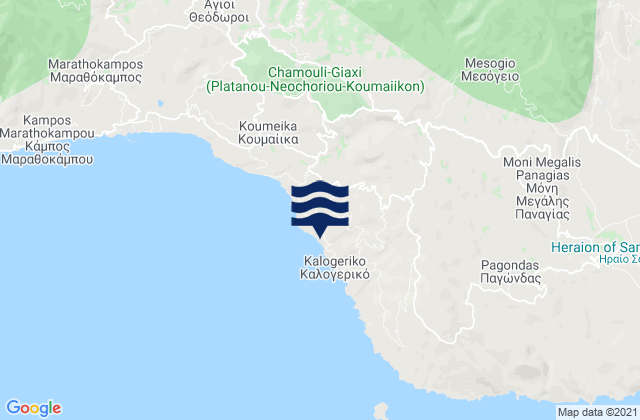 North Aegean, Greece tide times map