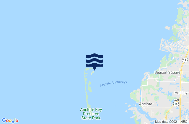 North Anclote Key, United States tide chart map