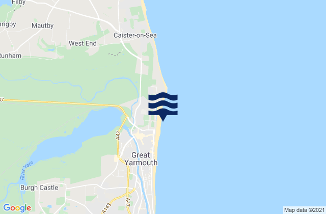 North Beach, United Kingdom tide times map