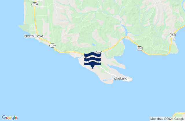 North Cove, United States tide chart map