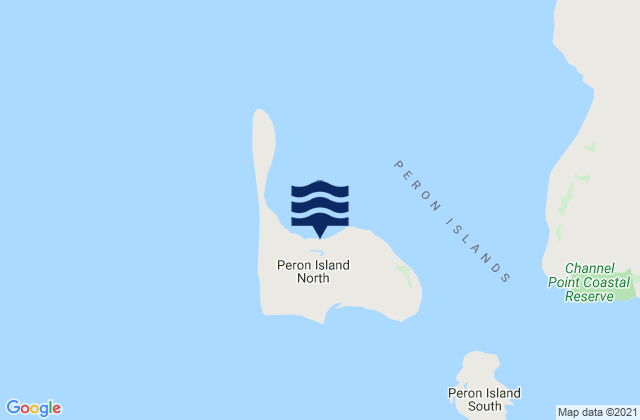 North Peron Island, Australia tide times map