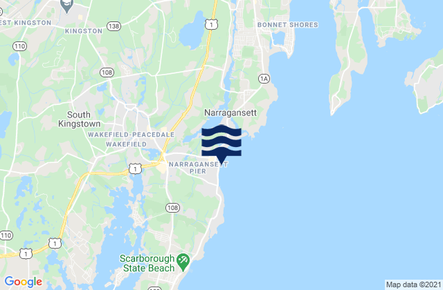 North Pier (Narragansett), United States tide chart map