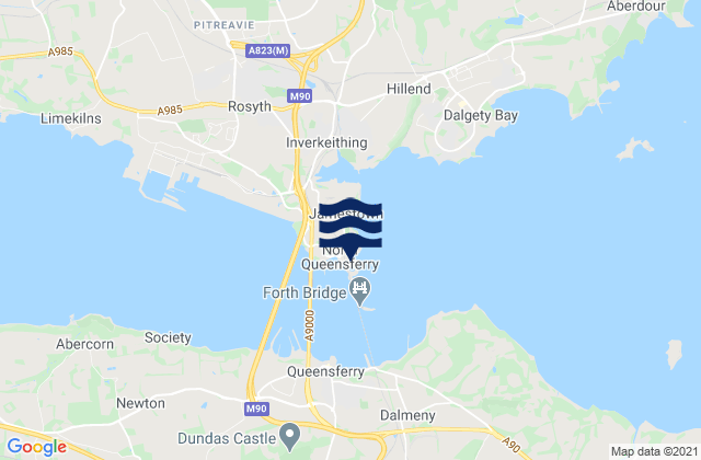 North Queensferry, United Kingdom tide times map