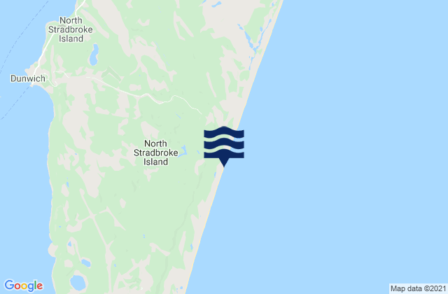 North Stradbroke Island, Australia tide times map