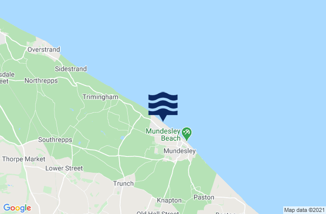 North Walsham, United Kingdom tide times map