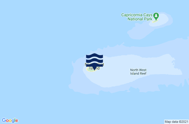 North West Island, Australia tide times map