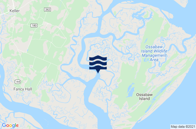 North of Big Tom Creek Entrance, United States tide chart map