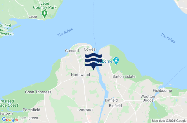 Northwood, United Kingdom tide times map