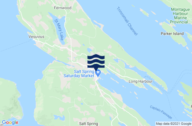 Norton Island, Canada tide times map