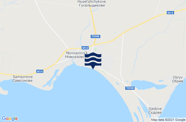 Novoazovs'k, Ukraine tide times map