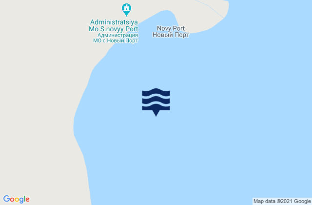 Novyy Port Obskaya Gulf, Russia tide times map