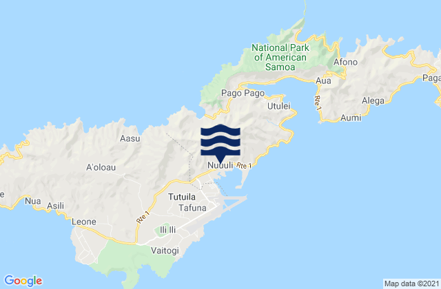Nu'uuli, American Samoa tide times map