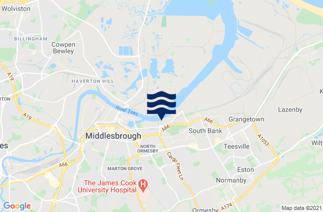 Nunthorpe, United Kingdom tide times map
